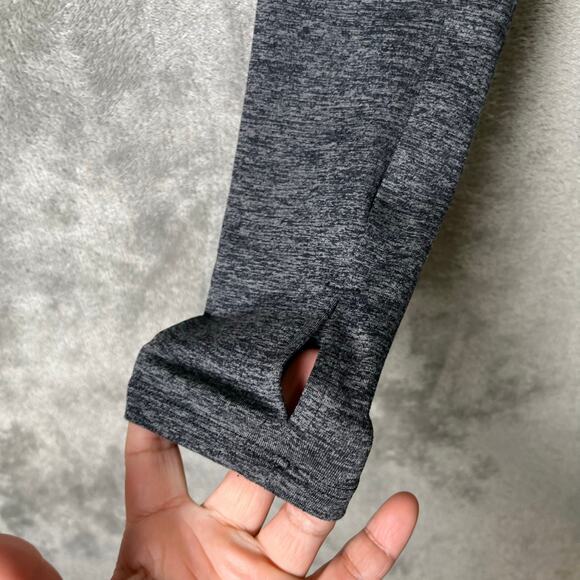 Alo Yoga Alosoft Finesse Long Sleeve Top Dark Heather Grey Small - Picture 2 of 4